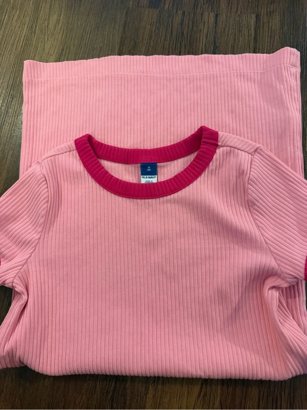 Old Navy Girls Pink Dress with Hot Pink Trim